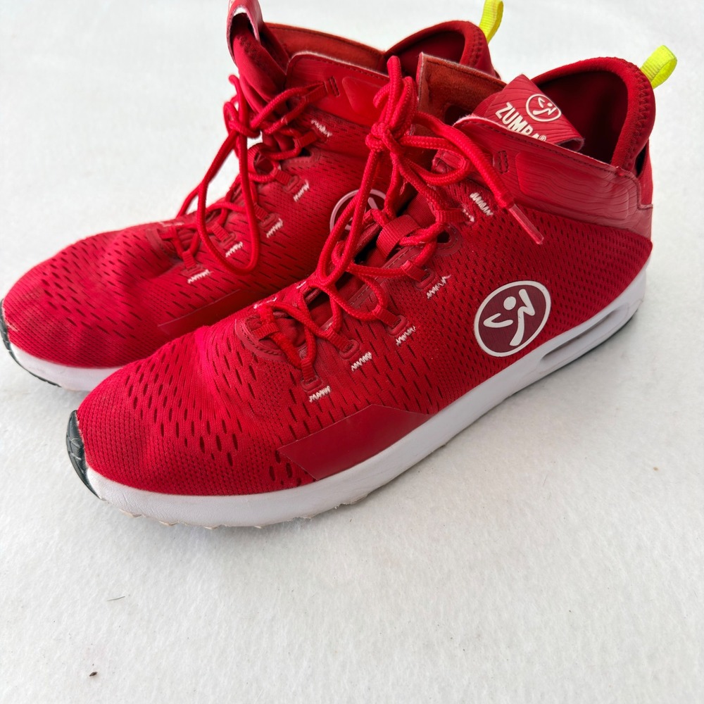 Zumba Air Funk Womens Size 13 Red High Top Dance Fitness Sneakers EUR 45
